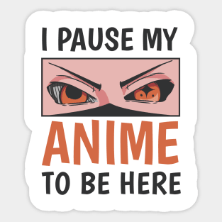 Funny Angry Anime Eyes Sticker